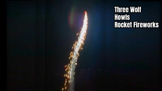 1" Kembang Api Roket Tembakan Langit Kecil Tiga Serigala Melolong Mainan Roket Kembang Api Kembang Api