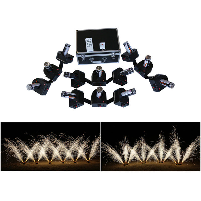 12 Cues Channels Pyro Stage Wireless Remote Control Round Cold Fountain Fireworks Firing System For Christmas Celebration Party