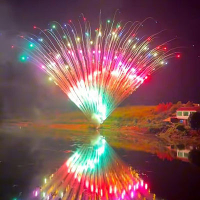 Liuyang Mandarin kembang api Pyrotechnics 150 tembakan Big Cake kembang api 1.3g Un0335 Profesional