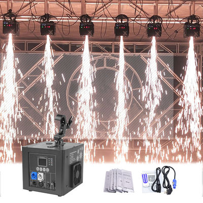 800W Air Terjun Remote Inverted Cold Spark Machine untuk Stage Spark Fall Control Mode DMX512/Remote
