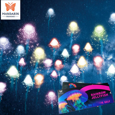 China Liuyang Pabrik Grosir Sky Shot Pelangi Jellyfish warna-warni kembang api Novelty kembang api Skyshots kembang api Pyrotechnics