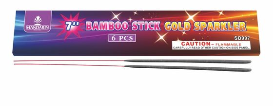 170mm Low Smoke Sparklers 7 Inch Bamboo Stick Kembang Api Emas Kembang Api