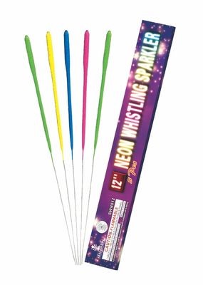 12 Inch Neon Whistling Firework Sparkler Colorful Cake Fountain Sparkler Dengan Efek Emas