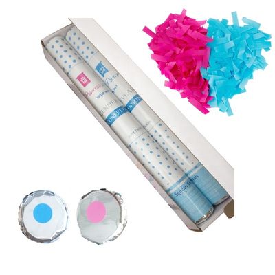 Jenis Kelamin Mengungkapkan Pesta Warna Pink Biru Blower Holi Powder Confetti Cannon