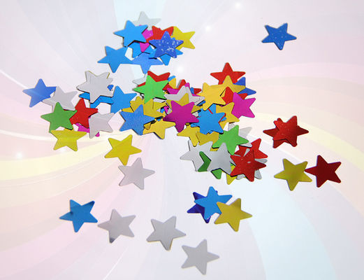 Multi Color Party Confetti Cannon Metallic Star Shaped Size Disesuaikan