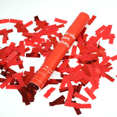 30cm Pesta Pernikahan Confetti Cannon Popper Red Heart Rose Petal