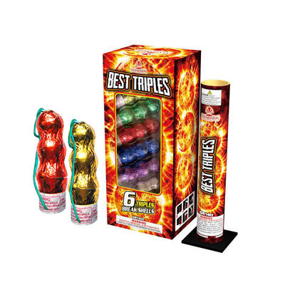 Kerang Artileri Liuyang Canister / Kembang Api Triple Break Canister Untuk Festival