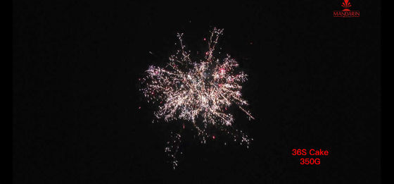 350G 36 Shot Cake Fireworks Pyrotechnics dengan efek yang dapat disesuaikan untuk pengiriman internasional