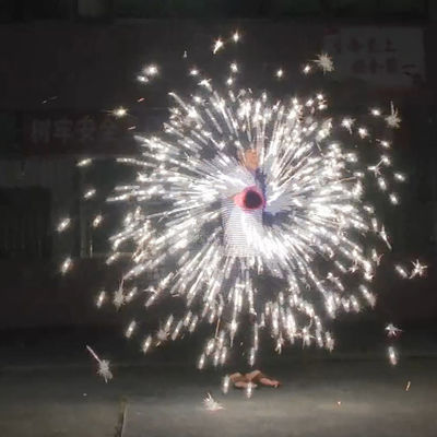 Natal Tahun Baru Mainan Genggam Kembang Api Air Mancur Pyro Sparkler Hot Wheel Rotating